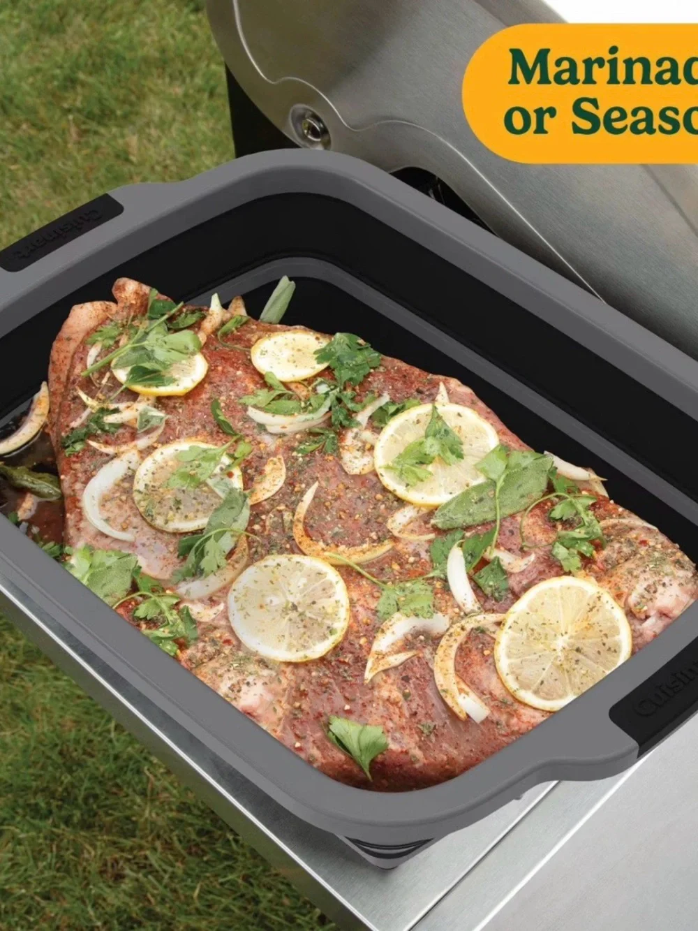 Collapsible 4-in-1 Gray Multi-Purpose Serving & Cooler Tray